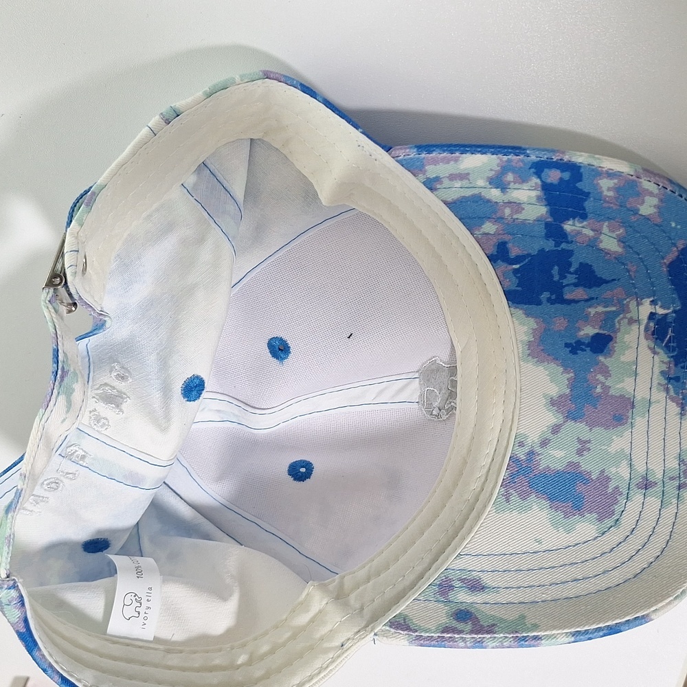 Ivory Ella Blue and Cream Women's Hat - Picture 8 of 8